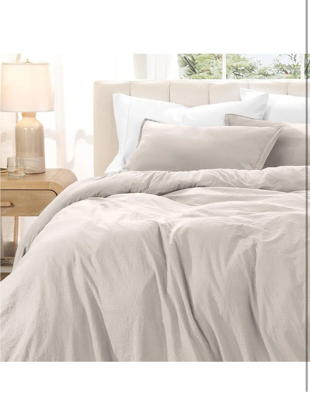 NEW Bare Home Microfiber Duvet Cover Set - Twin/Twin Extra Long. Color: Fog
